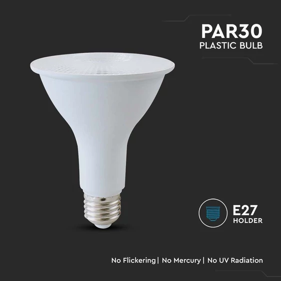 V-TAC 11W E27 meleg fehér PAR30 LED égő - SKU 23889