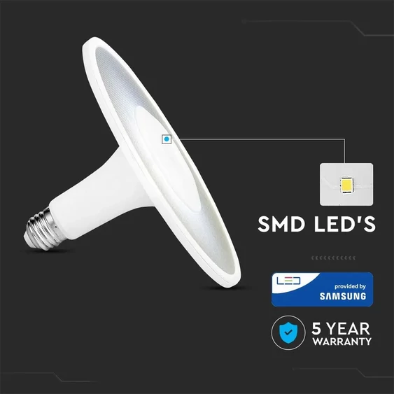 V-TAC 11W E27 természetes fehér akril LED UFO égő - SKU 2782