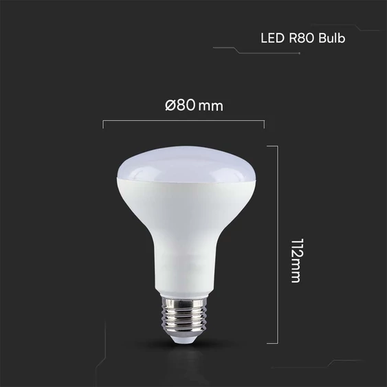 V-TAC 11W E27 természetes fehér R80 LED égő - SKU 23900