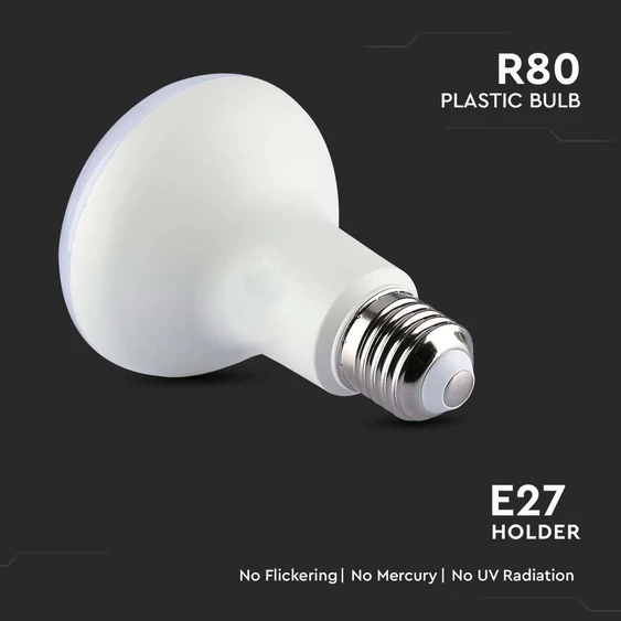 V-TAC 11W E27 természetes fehér R80 LED égő - SKU 23900