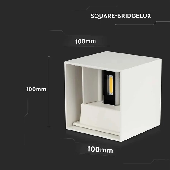 11W LED Wall Lamp With Bridgelux Chip White 3000K Square