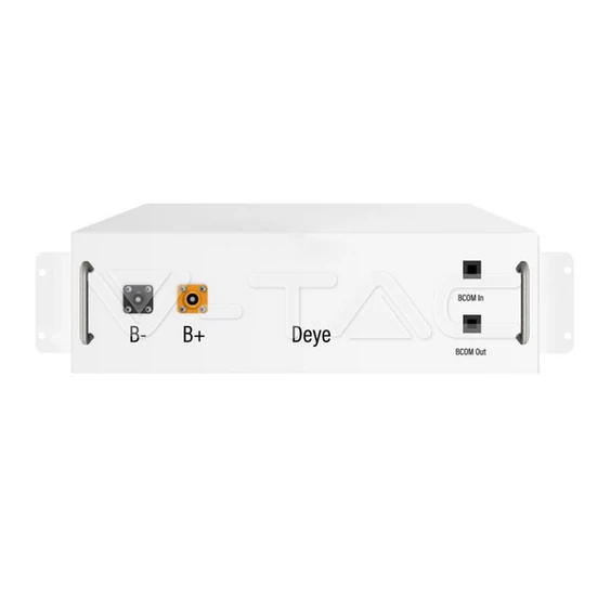 V-TAC 12 db LiFePO4 5.12 kWh DEYE BOS-G60 akkumulátor rendszer álvánnyal - SKU 11994