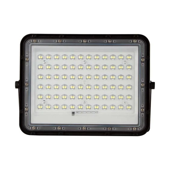 V-TAC 12000mAh napelemes LED reflektor 15W hideg fehér, 1200 Lumen, fekete házzal - SKU 7825