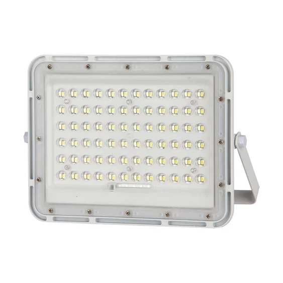 V-TAC 12000mAh napelemes LED reflektor 15W természetes fehér, 1200 Lumen, fehér házzal - SKU 7844