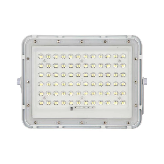 V-TAC 12000mAh napelemes LED reflektor 15W természetes fehér, 1200 Lumen, fehér házzal - SKU 7844