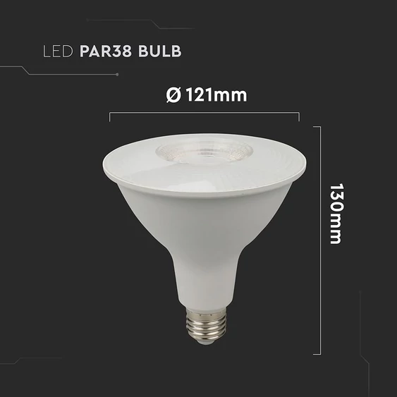 V-TAC 12.8W E27 hideg fehér PAR38 LED égő - SKU 23892