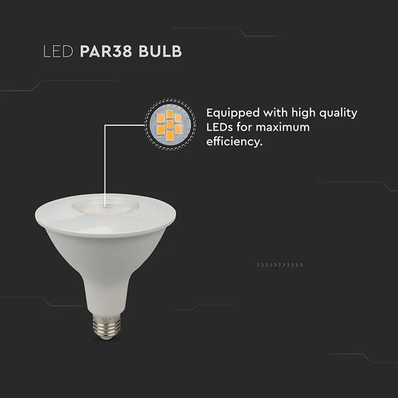 V-TAC 12.8W E27 hideg fehér PAR38 LED égő - SKU 23892