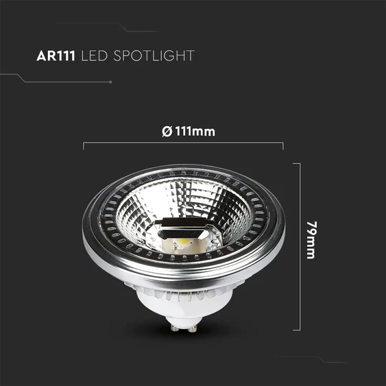 V-TAC 12W AR111 GU10 dimmelhető LED égő természetes fehér 40° - SKU 217235