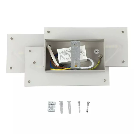 V-TAC 12W beltéri szürke fali LED lámpa természetes fehér - SKU 8207
