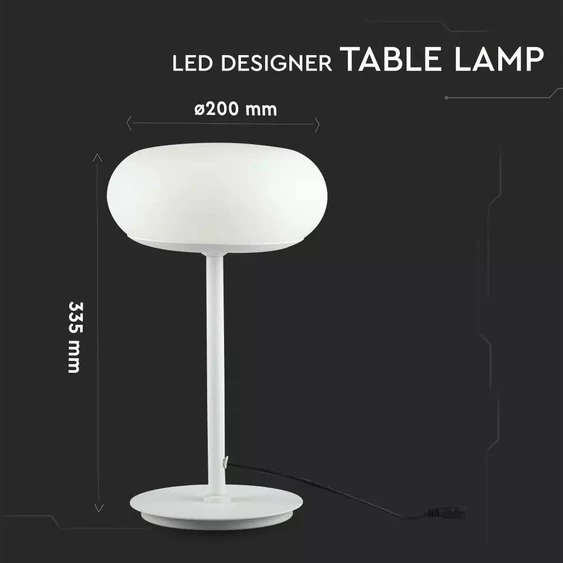 V-TAC 12W dimmelhető asztali LED lámpa, meleg fehér - SKU 40071