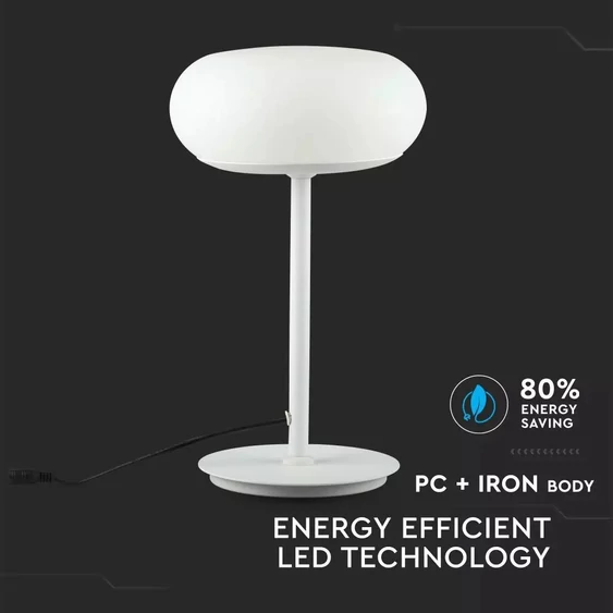 V-TAC 12W dimmelhető asztali LED lámpa, meleg fehér - SKU 40071