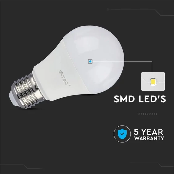 LED Bulb - SAMSUNG CHIP 12W E27 A60 Dimmable  6400K