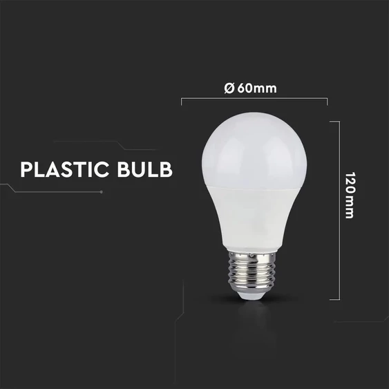 V-TAC 12W E27 természetes fehér CRI>95 LED égő - SKU 7483