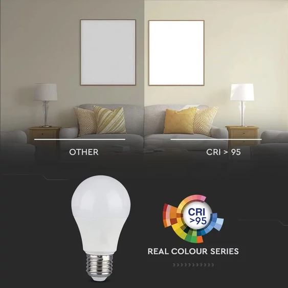 V-TAC 12W E27 természetes fehér CRI>95 LED égő - SKU 7483
