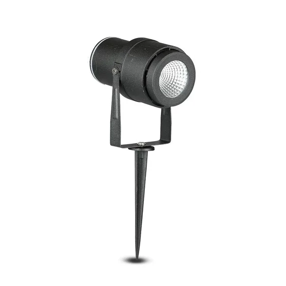 V-TAC 12W, fekete, földbe szúrható talajlámpa, IP65, meleg fehér - SKU 217544