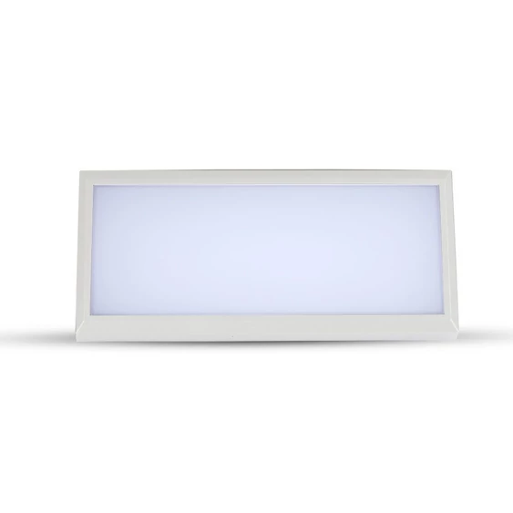 V-TAC Landscape 12W kültéri fali LED lámpa hideg fehér, fehér házzal, 100 Lm/W - SKU 6815