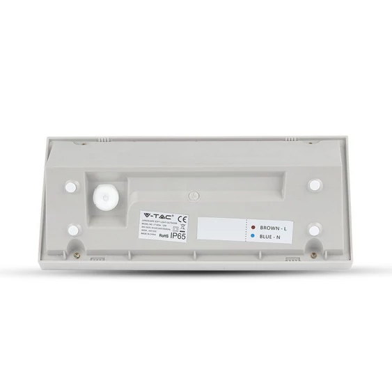 V-TAC Landscape 12W kültéri fali LED lámpa hideg fehér, fehér házzal, 100 Lm/W - SKU 6815