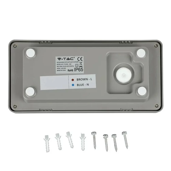 V-TAC 12W kültéri fali LED lámpa meleg fehér - SKU 8245