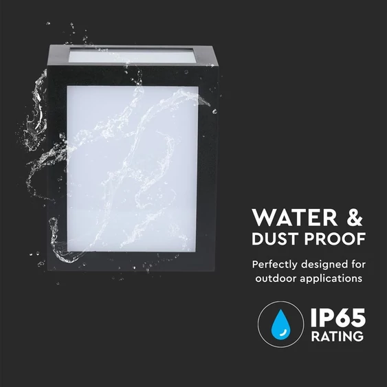 12W LED Wall Light Black Body 3000K