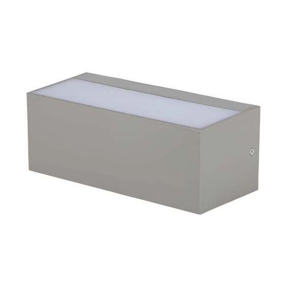 V-TAC 12W kültéri, téglatest alakú, fali LED lámpa hideg fehér - SKU 218244