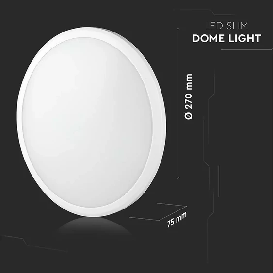 V-TAC 12W mennyezeti LED lámpa, mozgásérzékelővel, IP54, meleg fehér - SKU 937
