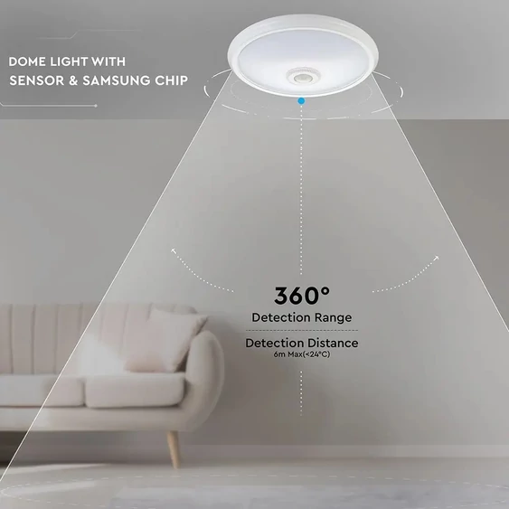 LED Dome Light - SAMSUNG CHIP 12W Sensor 4000K