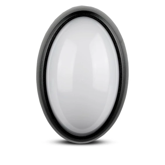 12W LED Full Oval Ceiling Lamp Black Body IP54 3000K