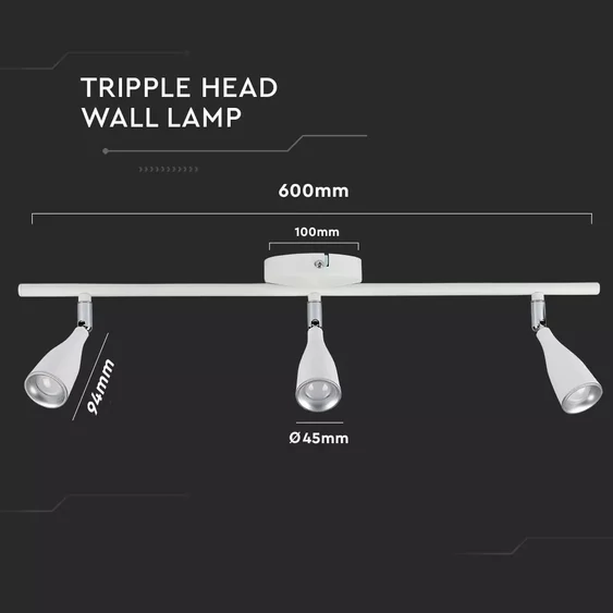V-TAC 13.5W fehér mennyezeti LED lámpa meleg fehér - SKU 8270