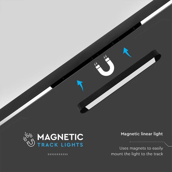 V-TAC 14W lineáris LED lámpatest Slim 48V mágneses sínhez, meleg fehér - SKU 10243