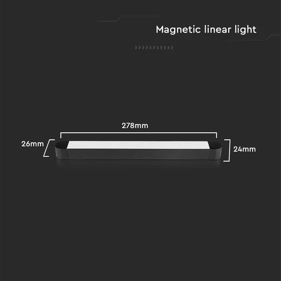 V-TAC 14W lineáris LED lámpatest Slim 48V mágneses sínhez, természetes fehér - SKU 10242