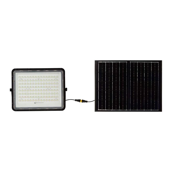 V-TAC 16000mAh napelemes LED reflektor 20W természetes fehér, 1800 Lumen, fekete házzal - SKU 7828
