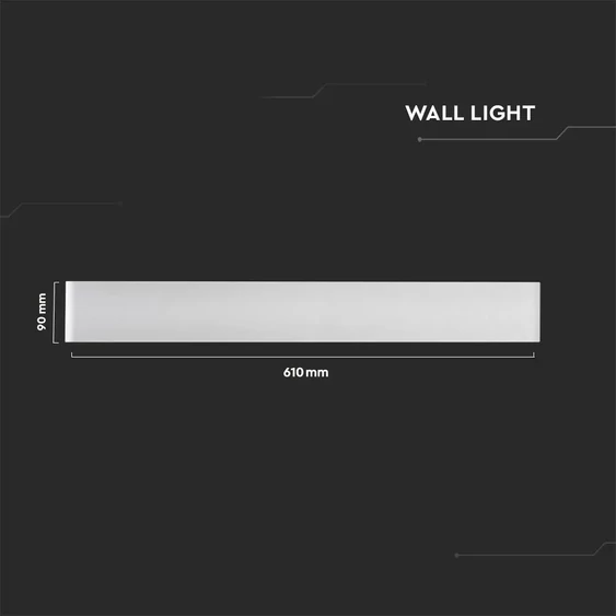 20W LED Wall Lamp White Boddy IP44 4000K