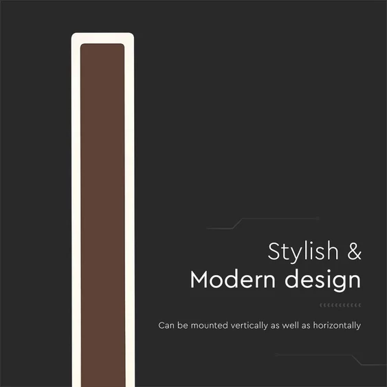 V-TAC 17W Corten barna fali lámpa, IP65, meleg fehér, 125 Lm/W - SKU 6828