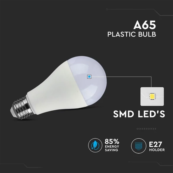 V-TAC 17W E27 természetes fehér CRI>95 LED égő - SKU 7486