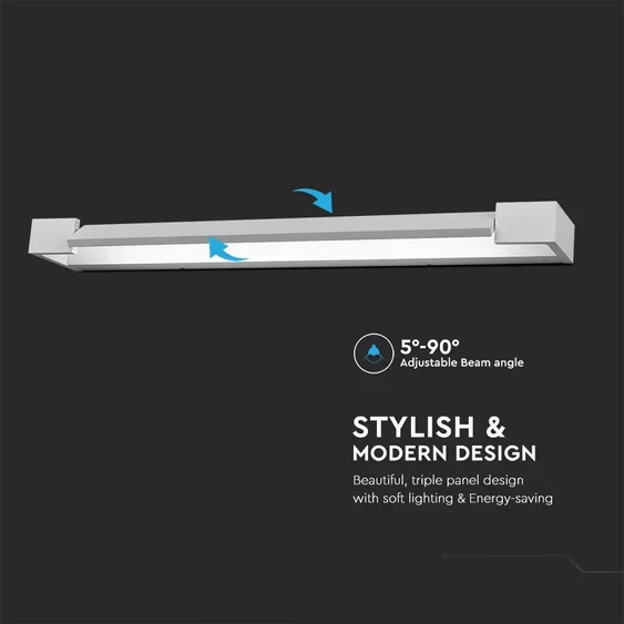V-TAC 18W beltéri állítható fali LED lámpa meleg fehér - SKU 8533