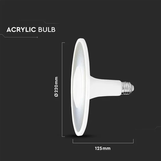 V-TAC 18W E27 természetes fehér akril LED UFO égő - SKU 2785