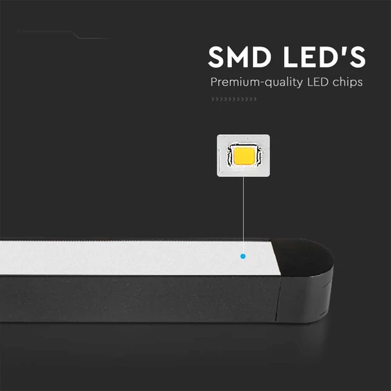 V-TAC 18W lineáris LED lámpatest Slim 48V mágneses sínhez, természetes fehér - SKU 10245