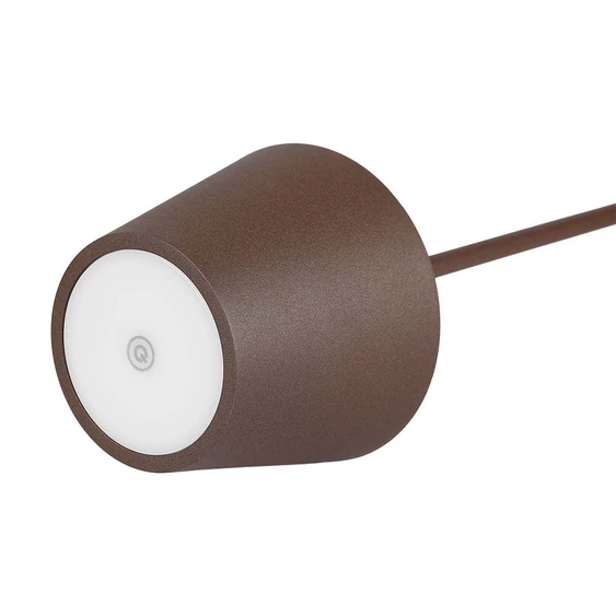 V-TAC 1.5W Corten barna, töltőtalpas akkumulátoros LED lámpa,IP54, meleg fehér - SKU 23446