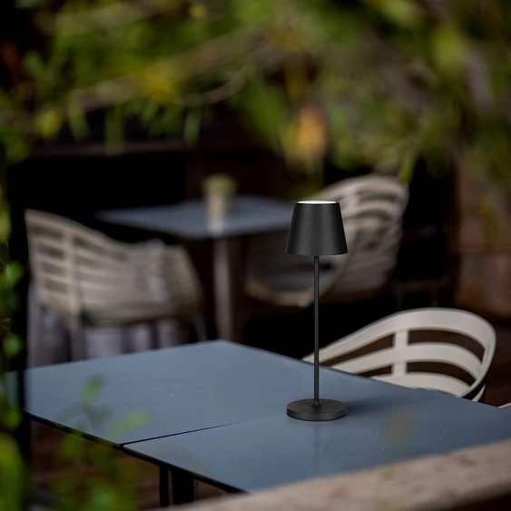 2W Led Table Lamp (4400mA Battery) IP54 Black Body 3000K