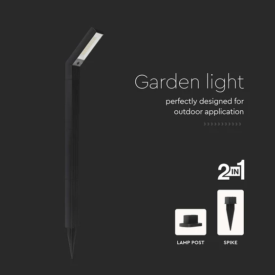 V-TAC 1.5W napelemes LED 2in1 kandeláber, IP65, állítható színhőmérséklettel - SKU 23997