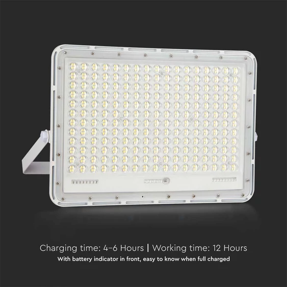 White LED 30W solar floodlight, 20000mAh battery, 6500K, IP65