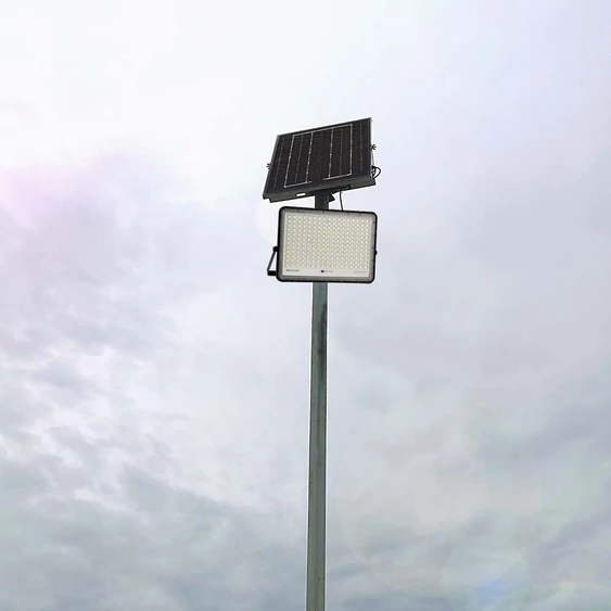 Black LED 30W solar floodlight, 20000mAh battery, 4000K, IP65