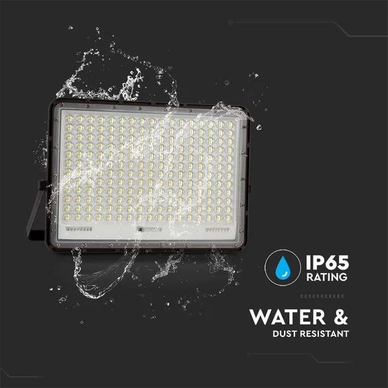 Black LED 30W solar floodlight, 20000mAh battery, 4000K, IP65