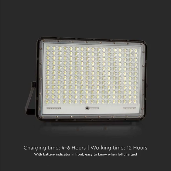Black LED 30W solar floodlight, 20000mAh battery, 4000K, IP65