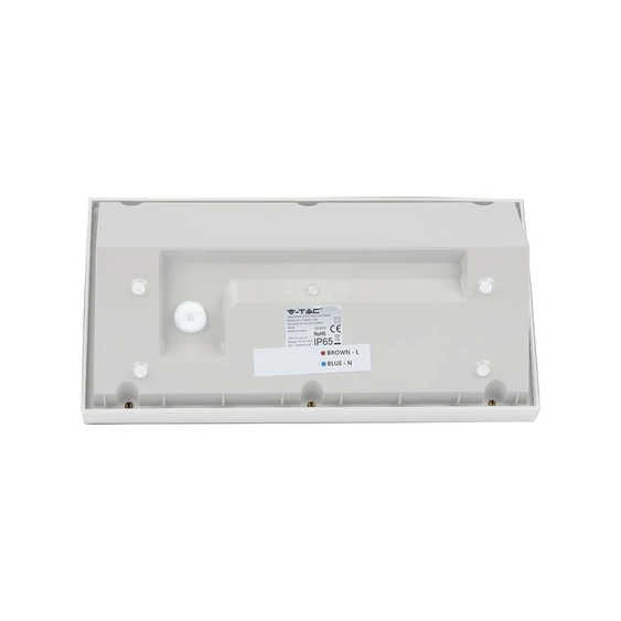 V-TAC Landscape 20W kültéri fali LED lámpa hideg fehér, fehér házzal, 100 Lm/W - SKU 6818