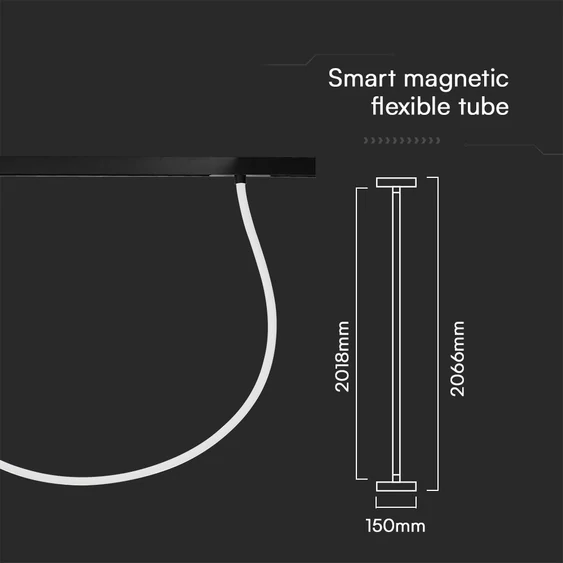 V-TAC 23W flexibilis fénycső 48V mágneses Smart sínhez, CCT, 2 méter hosszú - SKU 10276