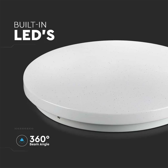 V-TAC 24W csillagos mennyezeti, 28 cm okos LED lámpa, RGB+CCT, 100 Lm/W - SKU 7694