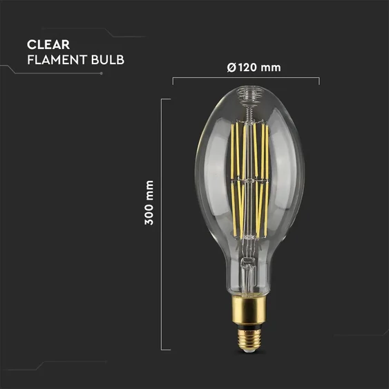 LED Bulb 24W E27 ED120 Clear Cover 6400K 160LM/W EVOLUTION