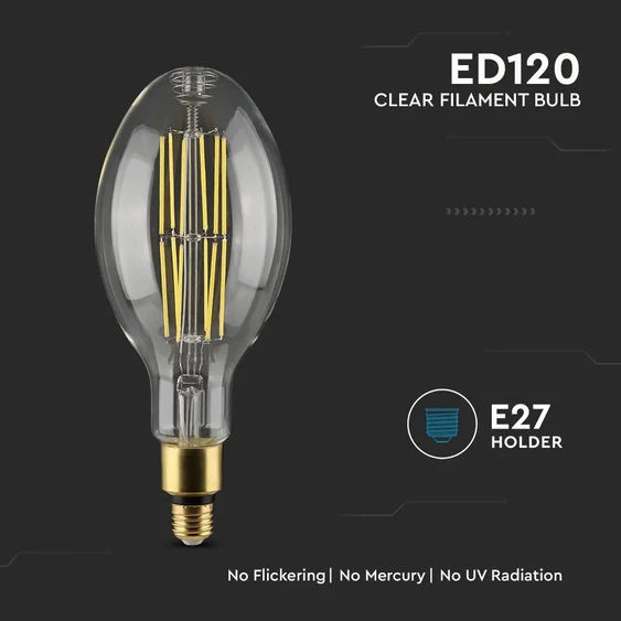 LED Bulb 24W E27 ED120 Clear Cover 6400K 160LM/W EVOLUTION