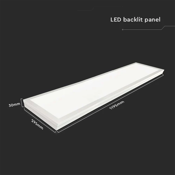 40W LED Surface Panel 1200mmx300mm - 6500K 6 PCS/SET